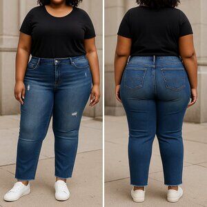 Torrid Distressed Blue‎ Denim Jeans